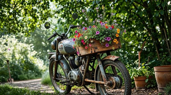 Idées innovantes pour utiliser une bricole moto pour le jardinage